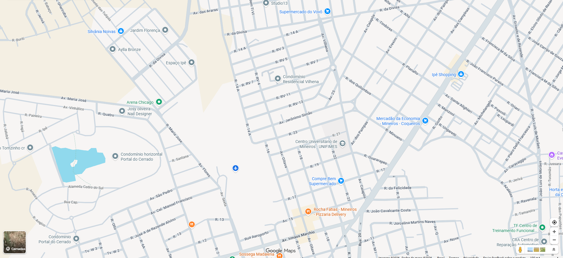 Mapa de localização do Monaco Residencial